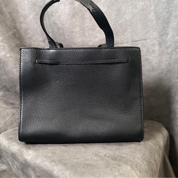 Kate Spade Pebbled Leather Hayes Street Isobel Satchel Black Small Bag - Picture 12 of 15